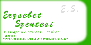 erzsebet szentesi business card